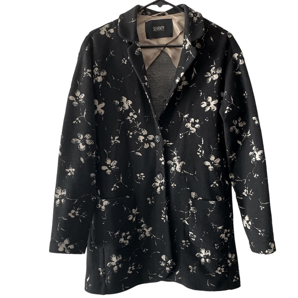 Seventy by Sergio Tegon navy blue/cream colored blazer